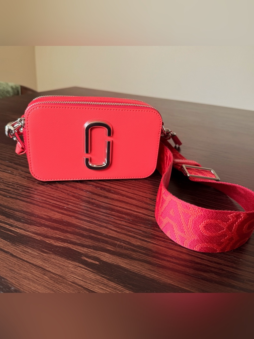 Marc Jacobs Snapshot Camera Bag Leather Orange/Red - Picture 2 of 10